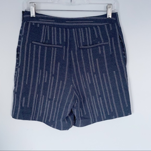 Elevenses Anthropologie Peoria Striped Side Zip Wrap Skort Size 0 - Picture 5 of 14